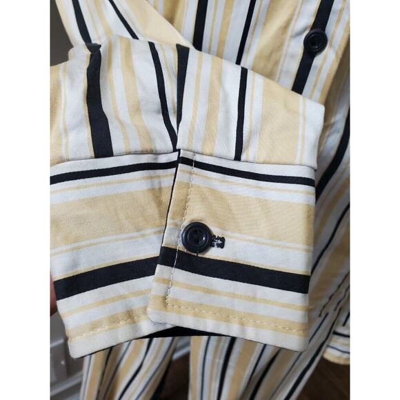 Sport Collection Striped Long Sleeve Collared Shirt & Pant 2 Piece Suit Size M - Picture 6 of 12